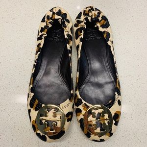 Tory Burch Leopard Reva Flats Sz 7.5